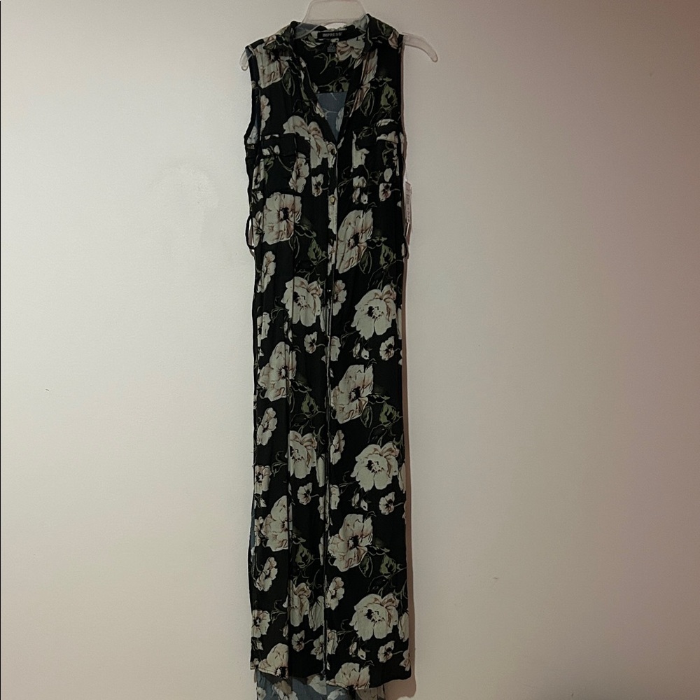 imPRESS Small Black Floral Sleeveless Maxi Dress